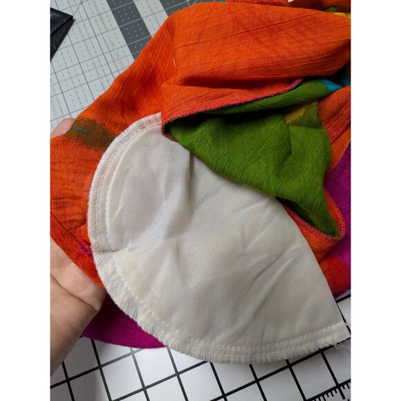 Vintage USA Blouse Women Size 20 Fitting Image Abstract Colorful Colorblock 90s - Picture 4 of 8